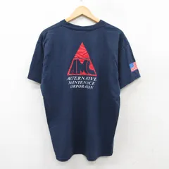 XL/古着 フルーツオブザルーム 半袖 ビンテージ Tシャツ メンズ 00s AMC 星条旗 大きいサイズ クルーネック 紺 ネイビー 25aug20 中古