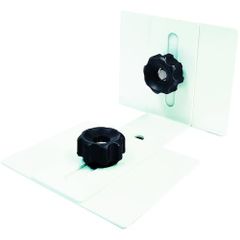【在庫処分】ティープレート（ホワイト）２個入り 家具・キャビネット転倒防止粘着金具 耐荷重約３６０ｋｇ（２個使用時） 袋詰めタイプ ティーエフサービス TP-7090WF