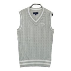 サイズ：M CALLAWAY キャロウェイ ニットベスト 刺繍 グレー系