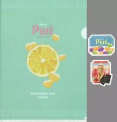 [중고] 상품 세트 퓨레구미 & 김의 가위 구이 문구 컬렉션 (클리어 파일 + 스티커) [이치 반 쿠지 칸로 퓨레구미 ~sweet gummy & candy~] G상