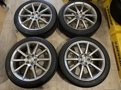 【2503059】スバル 純正 ホイール 18インチ 7J +55 PCD100 5H + RADAR Dimax R8+ 215/45R18 2018年 5mm 6mm
