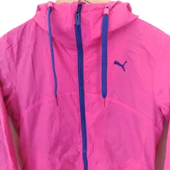 (^w^)b puma プーマ 829656 ナイロン100％ ジップアップ パーカー ウィンドブレーカー ジャンパー 長袖 スポーツ トレーニング ランニング ウォーキング フィットネス アウトドア レジャー タウンユース レディース ピンク サイズS
