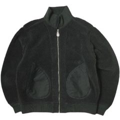 RRL ダブルアールエル FLEECE JACKET パイルフリースジャケット 782857065001 XL BLACK Double RL ボア ジップアップ ブルゾン アウター g21869