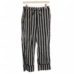 ジェラートピケ gelato pique JOEL ROBUCHON ワイドパンツ ストライプ ルームウェア M 黒 白 PMFP175948 /YM