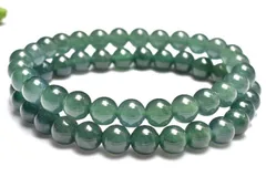 グアテマラ産 ブルージェダイト 青翡翠　6mm　ブレスレット 1個売り パワーストーン 天然石 _BG6070-6