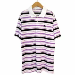 アディダス adidas テーラーメイドゴルフ CLIMALITE ポロシャツ ボーダー 半袖 国内正規 白 ホワイト