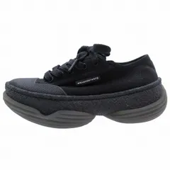 美品 アレキサンダーワン ALEXANDER WANG A1 LOW TOP CANVAS SNEAKER キャンバス スニーカー オーバーソール シューズ 靴 37/24.0cm 黒 ブラック/レディースのサムネイル