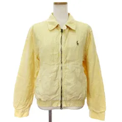 ポロ バイ ラルフローレン Polo by Ralph Lauren ブルゾン ダブルジップ スイングトップ ポニー 刺しゅう リネン 麻100％ イエロー 黄色 Mのサムネイル