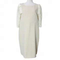 スウィートマミー SWEET MOMMY マタニティ フォーマルワンピース 授乳服 ひざ丈 袖レース リボン M ベージュ X