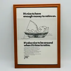 ビンテージ 広告　ポスター　『 アメリカンキャンサーソサエティ (American Cancer Society) 』 1960's　額付　※当時物　オリジナル 輸入雑貨 ( AZ2475 )