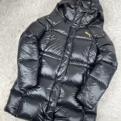 PUMA ダウンジャケット　ベンチコート　Ｌサイズ　ロング　アウター　サッカー　フットサル　フード付き　肉厚　極暖　ブラック
