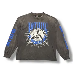 定価49500円 SAINT MICHAEL × 河村康輔 24AW NOTHING IMP KK_LS TEE ヴィンテージ加工 クルーネック カットソー セントマイケル 河村康輔 コラボ チャコール XXL SM-YS1-0000-C35 89977A2のサムネイル