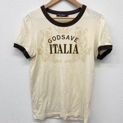 DOLCE&GABBANA ドルチェ＆ガッバーナ GODSAVE ITALIA プリントTシャツ 44