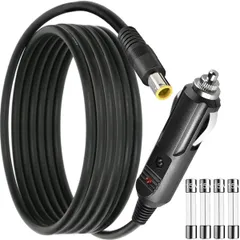 カー充電 ポート 7.9 7909充電器電源ケーブル x 5.5mmアダプター Bluetti用 ポータブルパワーステーション 車載充電シガーソケット自動車点火器ケーブル、DC 車 DVR スピーカー カメラ Xiatiaosann GPS 18AWG 1.5