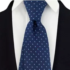 メンズネクタイ ネクタイ　ストライプ柄　ホワイト 白色　ライトブルー 水色 ネイビー　ドット柄　ビジネス 結婚式　発表会 パーティー イベント　ダンスパーティー　バーテンダー 卒業式　卒園式 入学式 入社式　成人式　父の日　七五三祝い　ワイシャツ スーツ 格安
