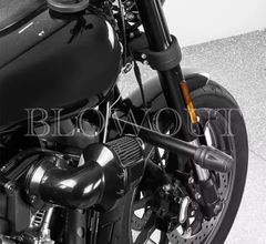 ハーレーダビッドソン・M8/ソフティルファミリー用・クラッシュバー・中古美品！ ハーレー純正 M8 ソフテイル フラットアウト クラッシュバー ブラック