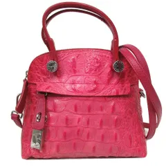 【中古(Aランク)】 フルラ バッグ ハンドバッグ FURLA パイパー クロコ調レザー ミニ 2WAYバッグ 斜めがけ 153824 f5995 (ピンク系) レディース