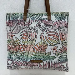 5139　TOPKAPI TREASURE トプカピ　トートバッグ　レザー　ボタニカル　リーフ　花柄　カラフル　レディース　きれいめ　カジュアル　上品　シンプル