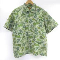 HUMAN MADE × KAWS MADE CAMO SHIRT ヒューマンメイド カウズ カモ 半袖 シャツ サイズXXL ※中古のサムネイル