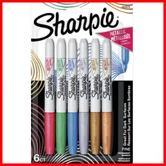 【特価セール】メタリック 油性マーカー シャーピー 6色セット F 中字 Sharpie 油性ペン 2029678