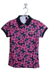 【未使用品】Jack Bunny(ジャックバニー) ポロシャツ ピンク花柄 レディース 0 263-7160516 ゴルフ用品 2403-0400 新品