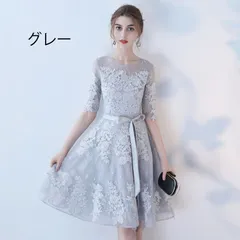 パーティードレス 膝丈 結婚式 お呼ばれ ワンピース 二次会 袖あり 透け感レース 魅力 同窓会 フォーマル　ドレス 二次会 花嫁　結婚式 ワンピース　ブライズメイド　ロングドレス 演奏会　ロングドレス 結婚式mushaf01