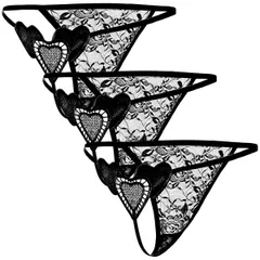 Tバックショーツ 3枚セット ハートモチーフ レース レディース 花柄 セクシー ストリング ランジェリー 透ける エロい 勝負下着 ショーツ 黒 白 赤 紫 青 rt-040