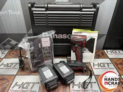 〇【未使用】パナソニック Panasonic EZ1PD1J18D-R 充電インパクトドライバー バッテリ×2・充電器付き【ハンズクラフト佐賀】【中古】のサムネイル