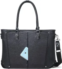 【特売】ABIBA ビジネスバッグ トートバッグ メンズ ビジネストートバッグ ショルダーバッグ ハンドバッグ 大容量 多機能 自立 リクルート 就活 ビジネス 通勤 通学 PC 出張 防水 撥水 　 (モクブラック)