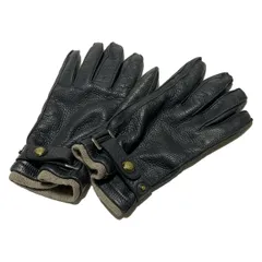 Paul Smith Collection(ポール スミス コレクション) 手袋 メンズ - 黒×ブラウン ウール、レザー