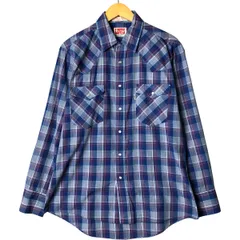 古着 80~90年代 リーバイス Levi's チェック柄 長袖 ウエスタンシャツ メンズL相当 ヴィンテージ/eaa575210