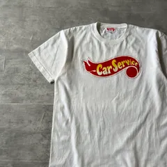 【大人気モデル】Car Service両面プリントTシャツ古着柴田ひかり白2 カーサービス　センターロゴTシャツ　ストリート　エンブレム　バイク