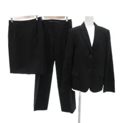 ジュンコシマダ JUNKO SHIMADA AWAW スーツ 3ピース セットアップ ジャケット パンツ スカート ひざ丈 15AR 黒 ブラック /JSのサムネイル