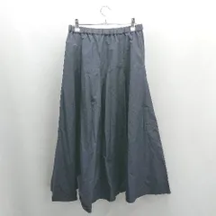 ◇ ⊂ fredy emue フレディ エミュ ロング フレア スカート サイズ38 ネイビー レディース E  【1504240032818】