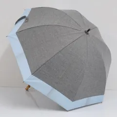 芦屋ロサブラン 完全遮光日傘 USED品 ショートサイズ コンビ ダンガリーグレー パウダーブルー UV 遮光 遮熱 50cm S2127