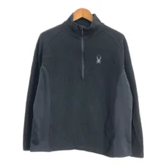 スパイダー ブラック フリース オンライン ジップアップ ボア L ポール