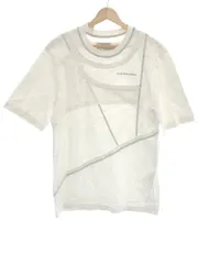 FenG CHen WANG フェン・チェン・ワン PANELLED T SHIRT ロゴ刺繍再構築Tシャツ ホワイト Mのサムネイル