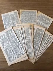 アンティーク洋書 ページ 200枚 切り離し 古書 素材