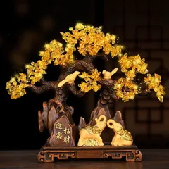 金のなる木 象 招財樹 富 繁栄 樹脂素材 玄関 リビング 風水 縁起物 贈り物 プレゼント 高級感 運 開運 商売繁盛 黄金 オブジェ 置物 インテリア オフィス