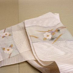 清次郎 手描き染 竪絽 朝顔 カワセミ 夏訪問着 未使用品 正絹 夏着物