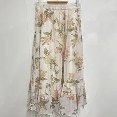 JUSGLITTY ジャスグリッティー　ウエスト６０　花がら　ロング丈　華やか　エレガント