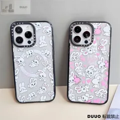 可愛い やんちゃなウサギ iPhoneケース MagSafe対応 耐衝撃 透明 ケースティファイ クリア ソフトケース  iPhone16/16pro/iPhone16Pro Max/iphone15/14/13/12 多機種対応