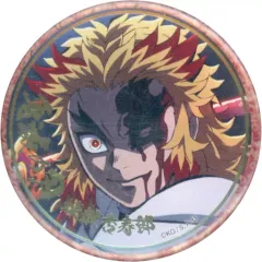 【中古】バッジ・ピンズ 煉獄杏寿郎(片目潰れ) 「鬼滅の刃 無限列車編・遊郭編 キャラクター絵巻カフェ in ufotable Cafe×マチ★アソビCAFE 終ノ巻 箔押し57mmくじ引き缶バッジA」