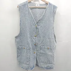 ◇ ⊂ DION デニム ベスト 表記なし ライトブルー レディース メンズ E  【1506180001558】