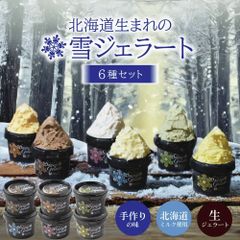 丸市岡田商店 北海道のアイス 雪ジェラート 【6種6個セット（各1個）】 アイスクリーム  詰め合わせ 北海道 北海道産 【冷凍】