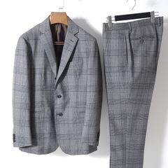 スティレラティーノ Stile Latino イタリア製 ウール スーツ セットアップ 46 グレー メンズ 正規品 5-YD007
