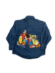 【Size 120】vintage ディズニー デニムシャツ ディズニーヴィンテージ US古着 グーフィー ミッキー ミニー ドナルド