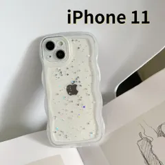 【SHOPS】iPhone11 スマホケース なみなみ クリア シンプル 軽量 おしゃれ かわいい 透明 E047