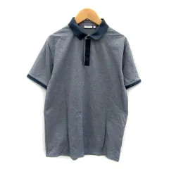 カルバンクライン CALVIN KLEIN ポロシャツ 半袖 ポロカラー 無地 M グレー /SY8