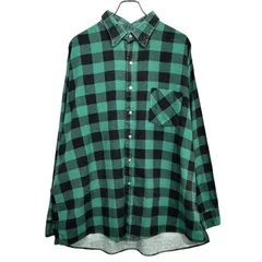 90s AMERICAN EDITION Buffalo Check Print Flannel Shirt Made in USA 【2XL】 90年代 アメリカンエディション バッファローチェック プリントネルシャツ ブロックチェック チェックシャツ